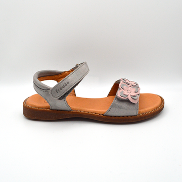 Froddo | Sandalo in pelle grigio con fiori