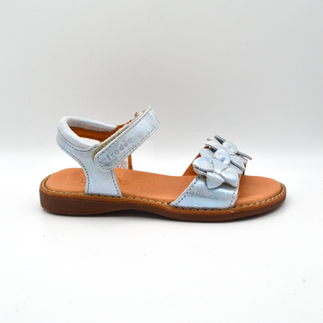 Froddo | Sandalo in pelle blu metal con fiori
