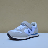 Sun68 - Sneaker Bianca e Grigia con Dettagli Blu
