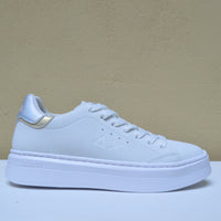 Sun68 - Sneaker Platform Bianca con Dettagli Iridescenti