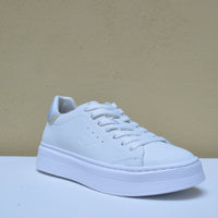 Sun68 - Sneaker Platform Bianca con Dettagli Iridescenti