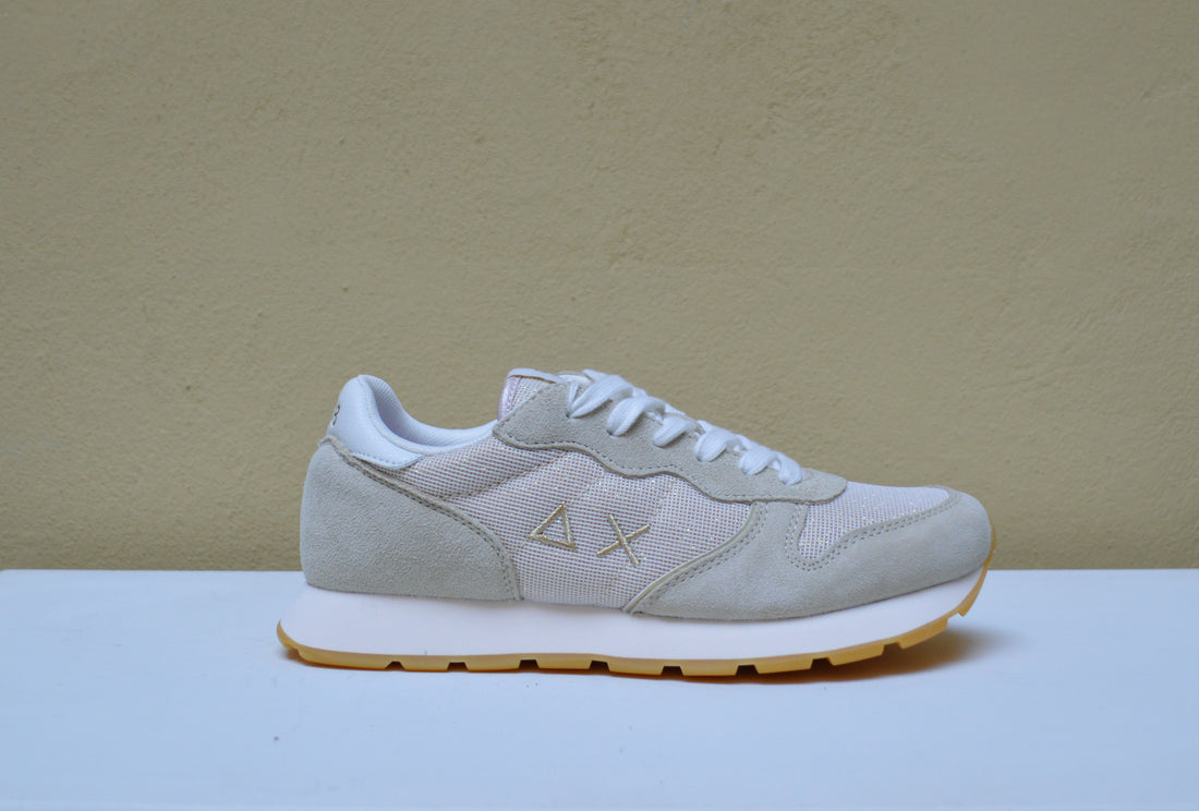 Sun68 - Sneaker Beige e Oro con Lacci