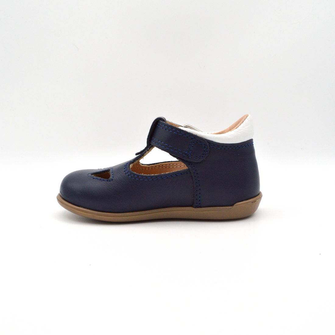 La Pregiata | Sandalo in pelle blu navy con cinturino