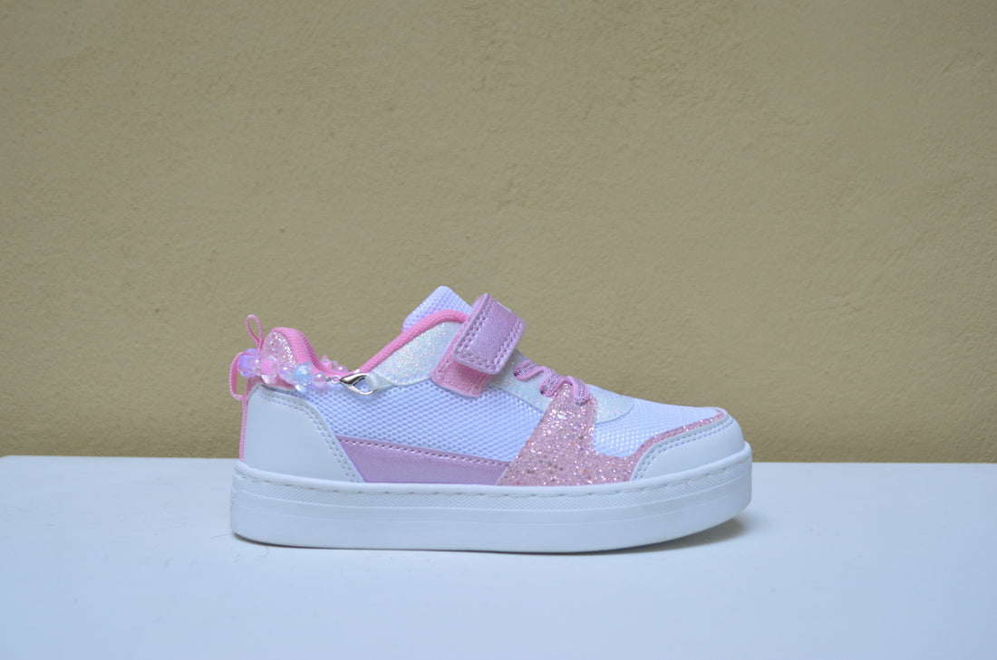 Lelly Kelly Braccialetto - Sneaker Bianca e Rosa Glitter