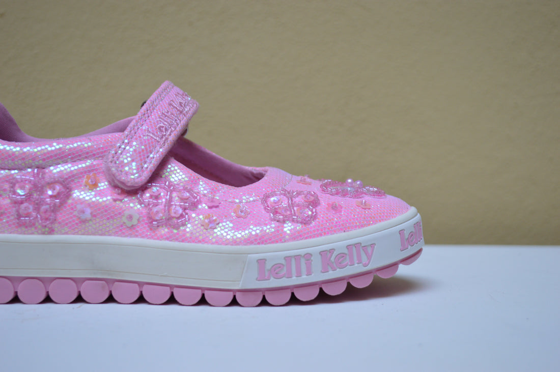 Lelly Kelly - Mary Jane Rosa con Farfalle in Perline