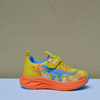 Bull Boys Dinosaur Lights - Sneaker Gialla e Arancio con Luci