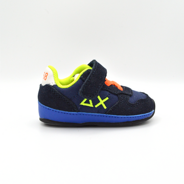 SUN68 | Sneaker baby blu con velcro e lacci