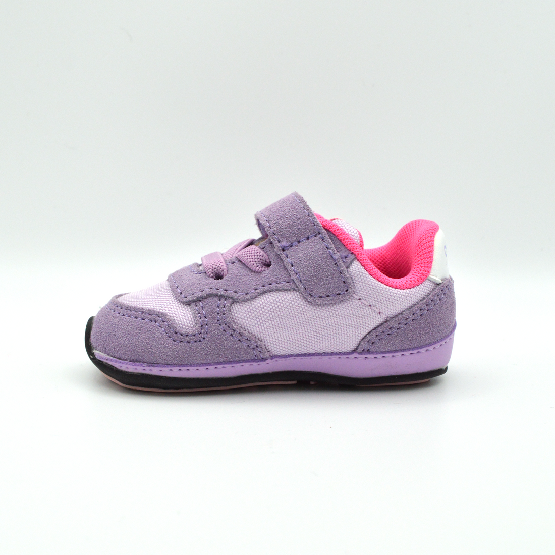 SUN68 | Sneaker baby lilla con velcro e lacci