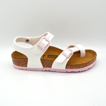 Birkenstock | Sandalo bianco e rosa