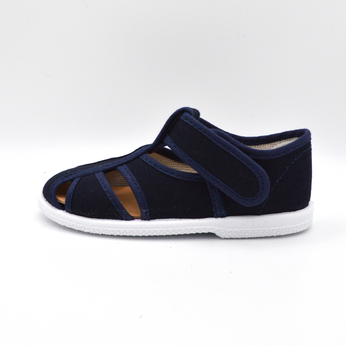 Coccole | Sandalo in tela blu
