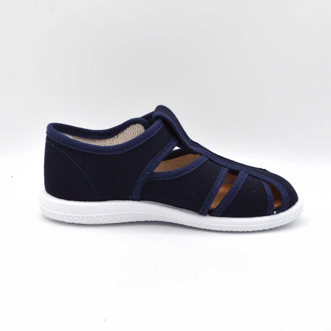Coccole | Sandalo in tela blu