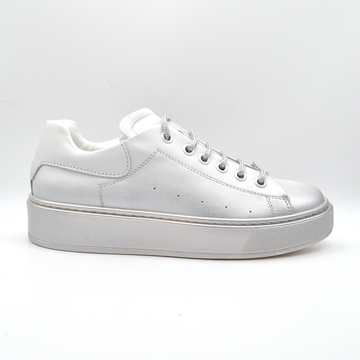 La Pregiata | Sneaker pelle argento