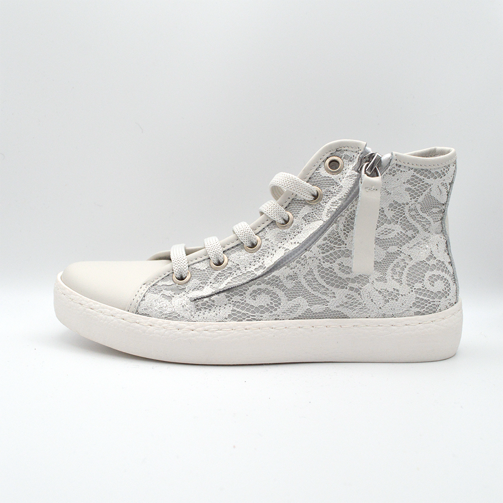 Barque | Sneaker in pizzo bianco con lacci