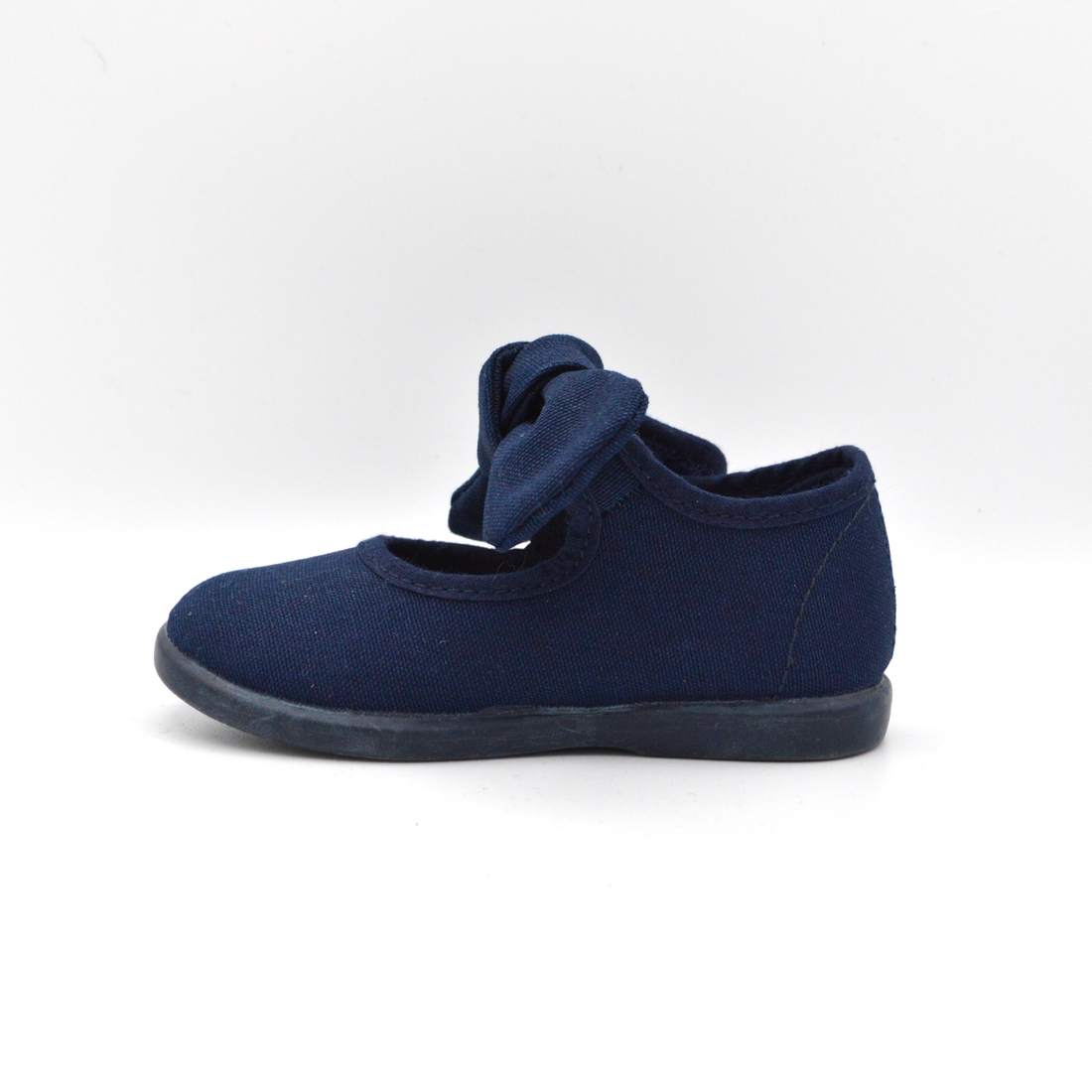 Batilas | Sandaletto in tela blu con fiocco