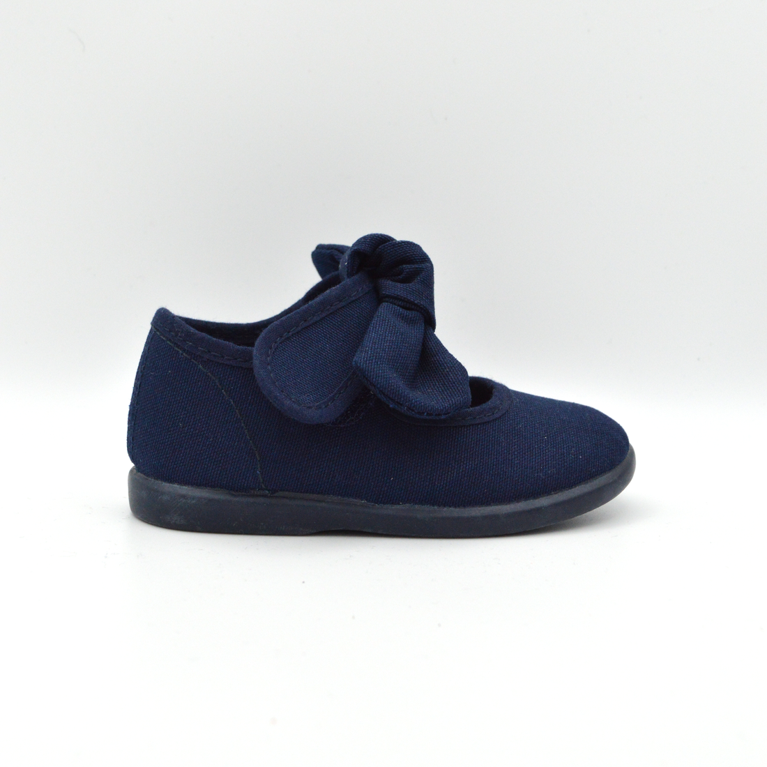 Batilas | Sandaletto in tela blu con fiocco