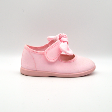 Batilas | Sandaletto in tela rosa con fiocco