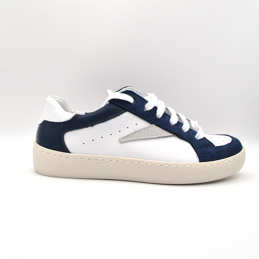 Mobi Dick | Sneaker pelle bianca e blu