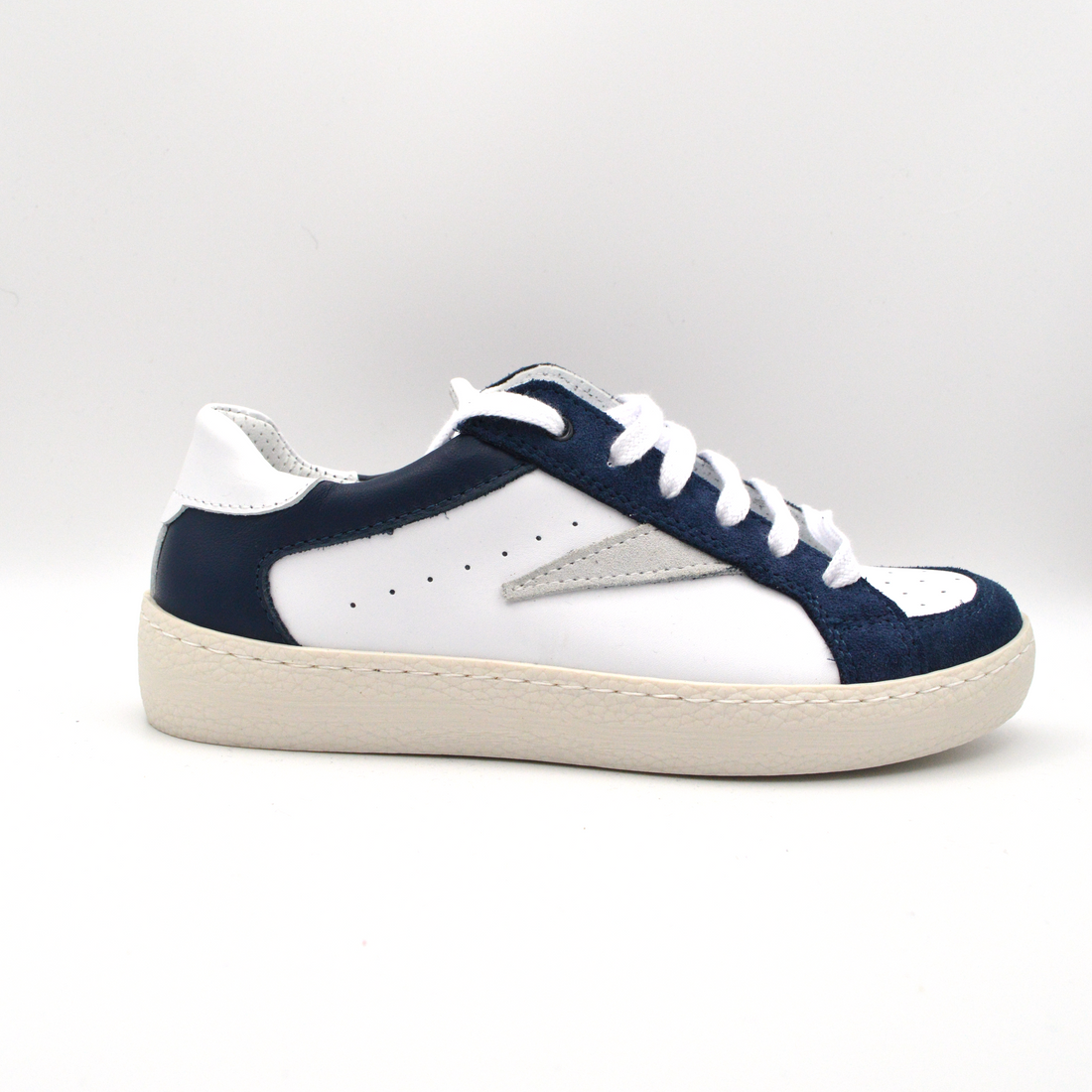 Mobi Dick | Sneaker pelle bianca e blu