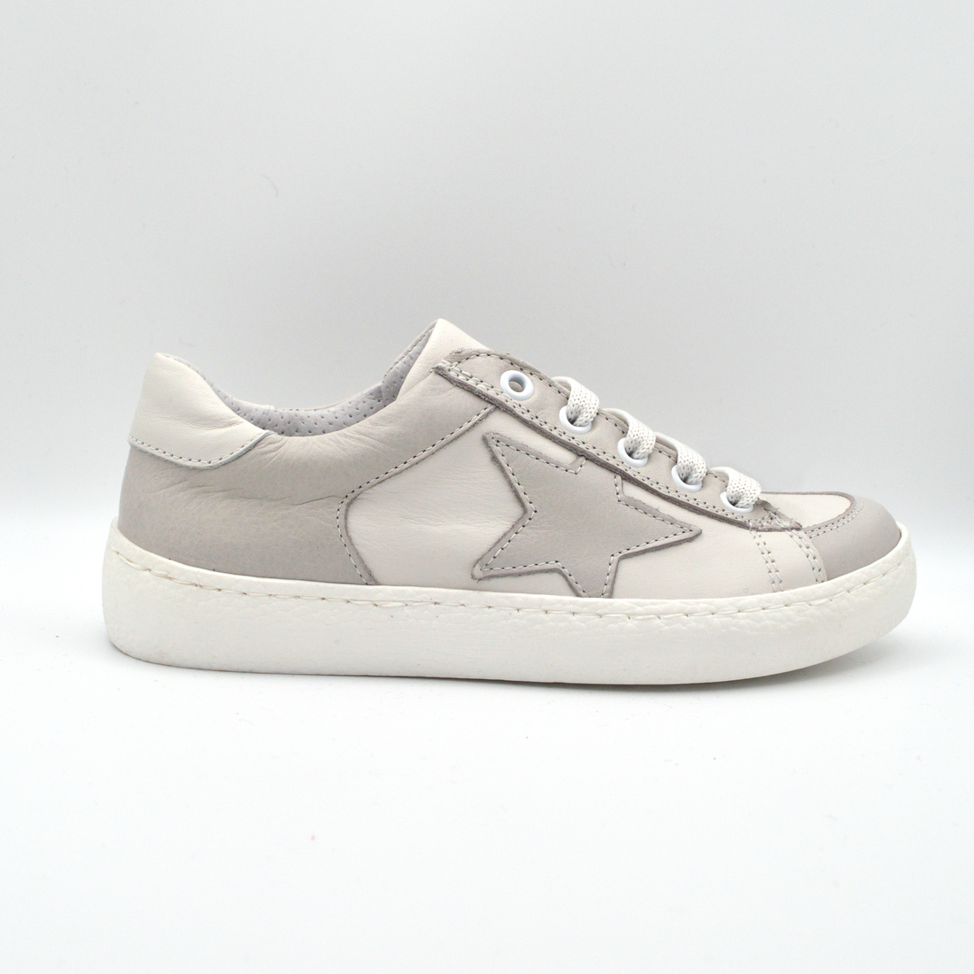 Barque | Sneaker in pelle bianca con stella