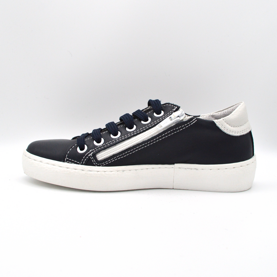 Barque | Sneaker in pelle blu con stella bianca