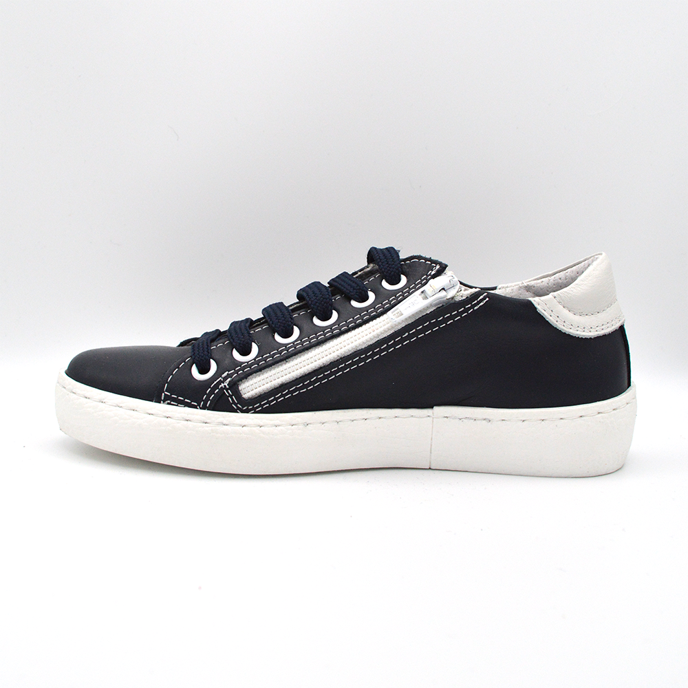 Barque | Sneaker in pelle blu con stella bianca