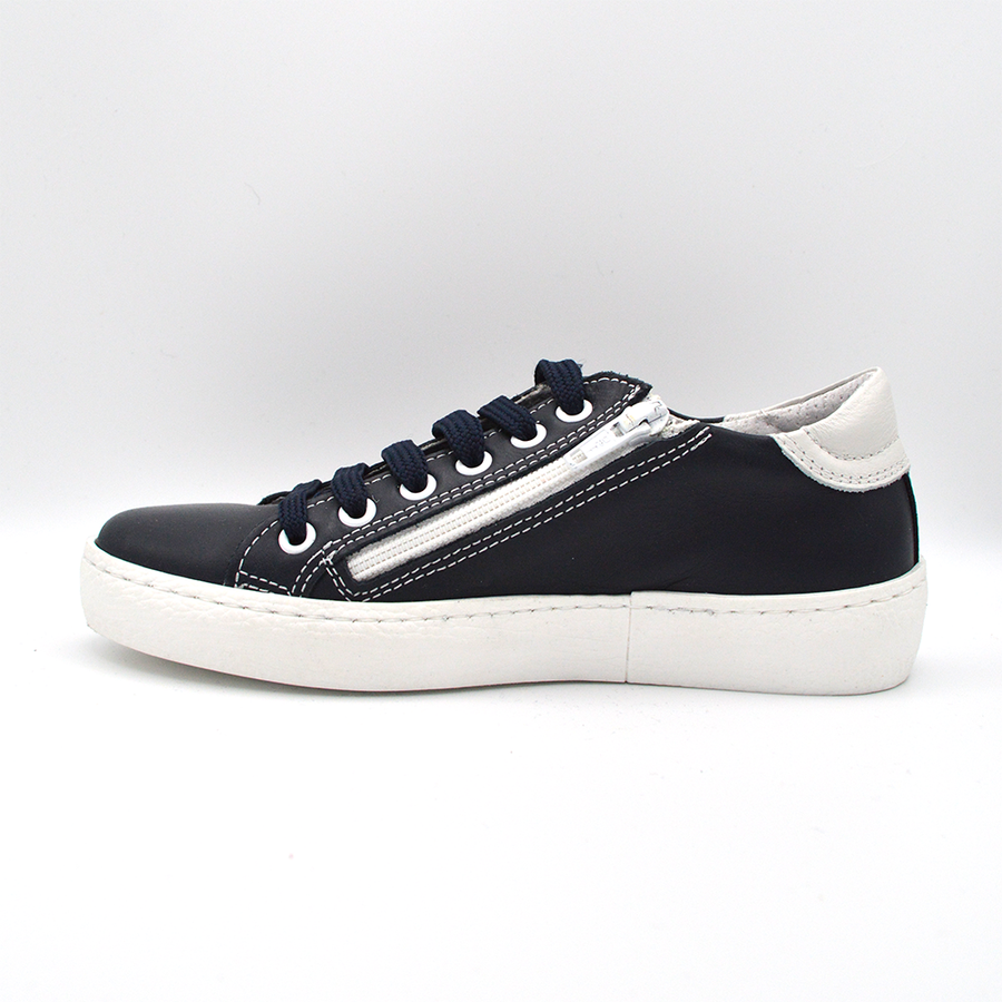 Barque | Sneaker in pelle blu con stella bianca