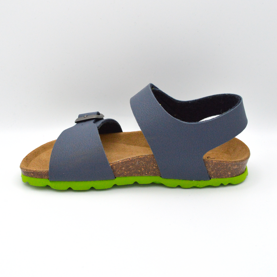 Grünland | Sandalo blu navy e verde con cinturino