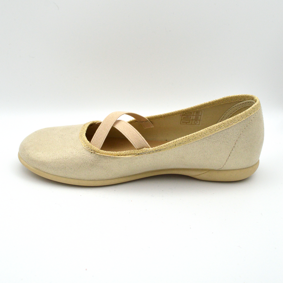 Batilas | Ballerina glitter oro con incrocio
