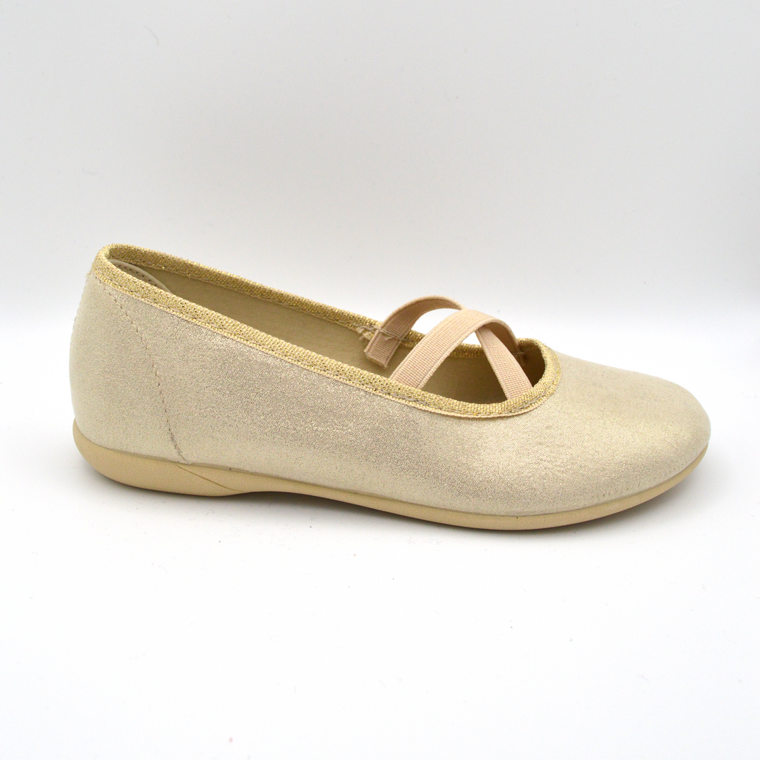 Batilas | Ballerina glitter oro con incrocio