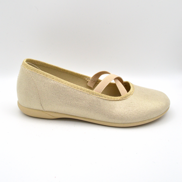 Batilas | Ballerina glitter oro con incrocio