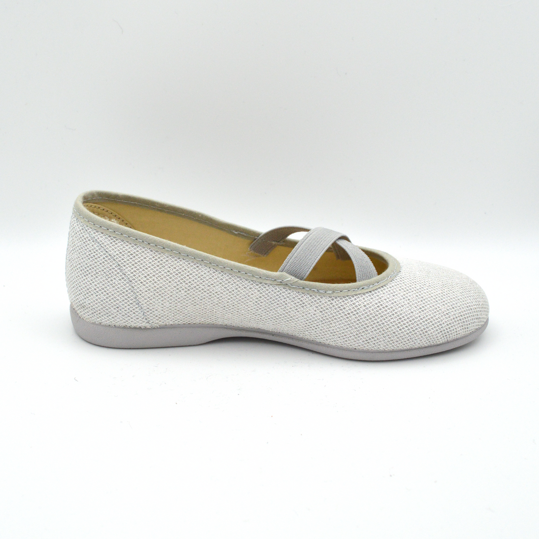 Batilas | Ballerina glitter argento con incrocio