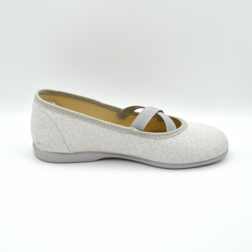 Batilas | Ballerina glitter argento con incrocio