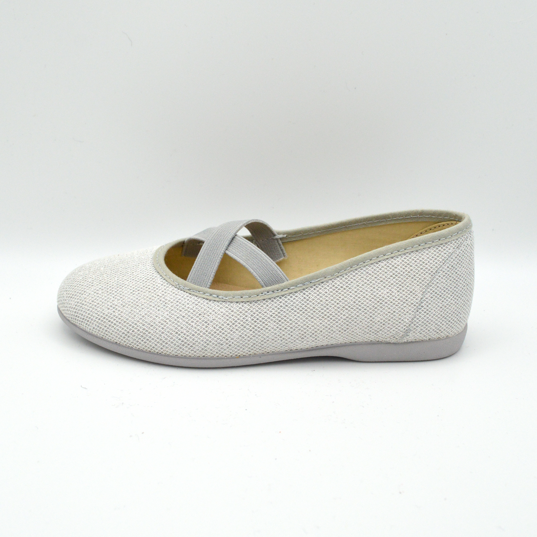Batilas | Ballerina glitter argento con incrocio