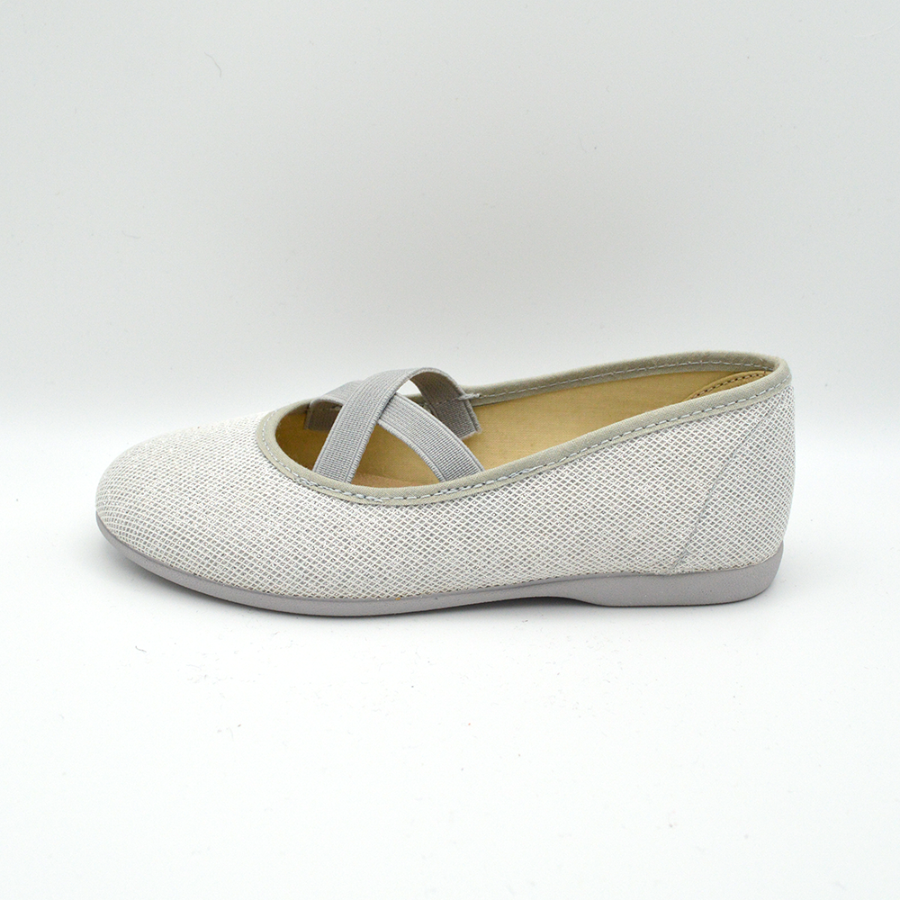 Batilas | Ballerina glitter argento con incrocio