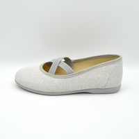 Batilas | Ballerina glitter argento con incrocio