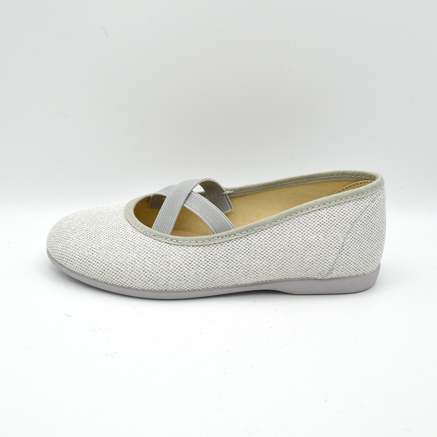 Batilas | Ballerina glitter argento con incrocio