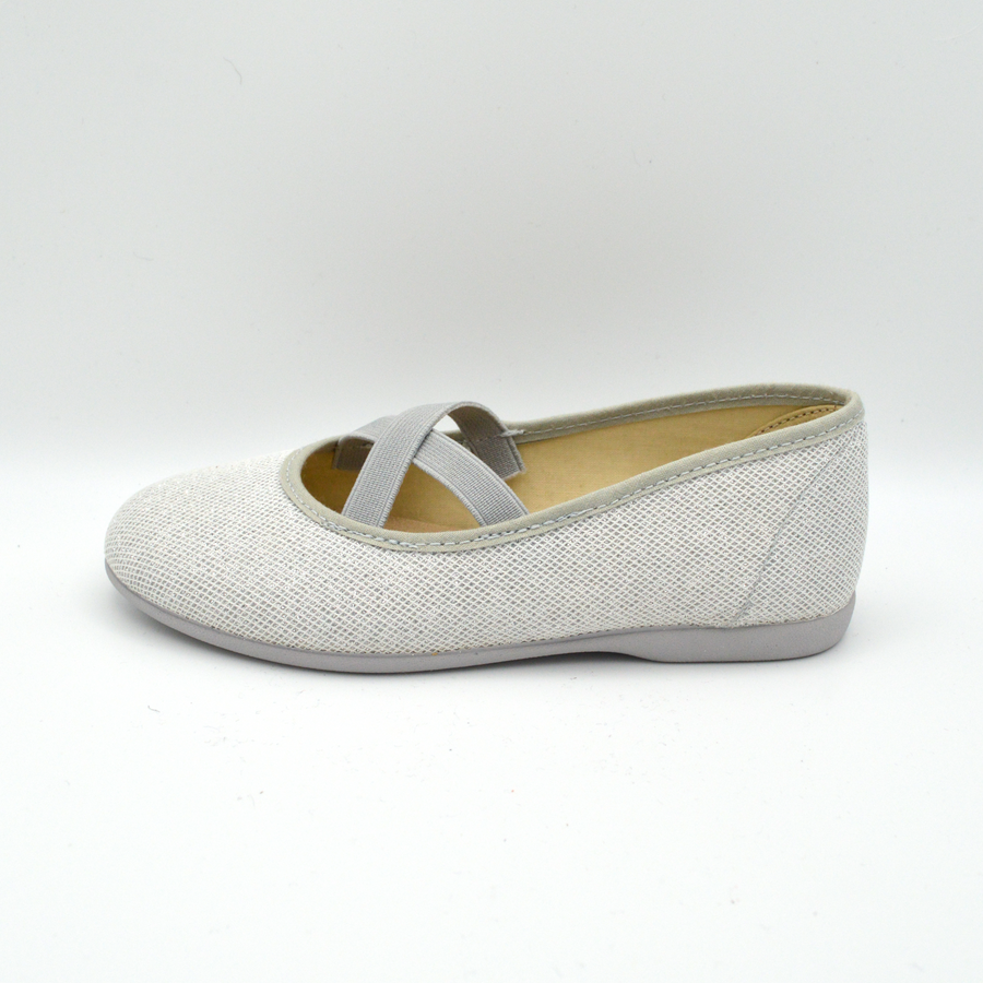 Batilas | Ballerina glitter argento con incrocio