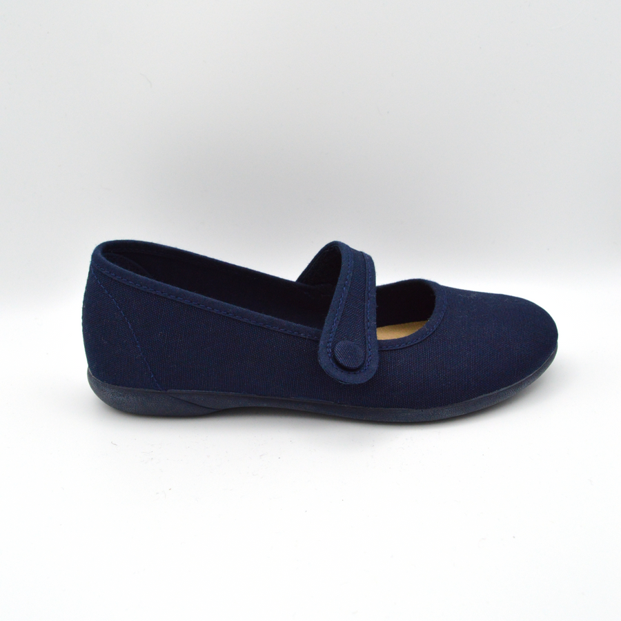 Batilas | Ballerina in tela blu navy