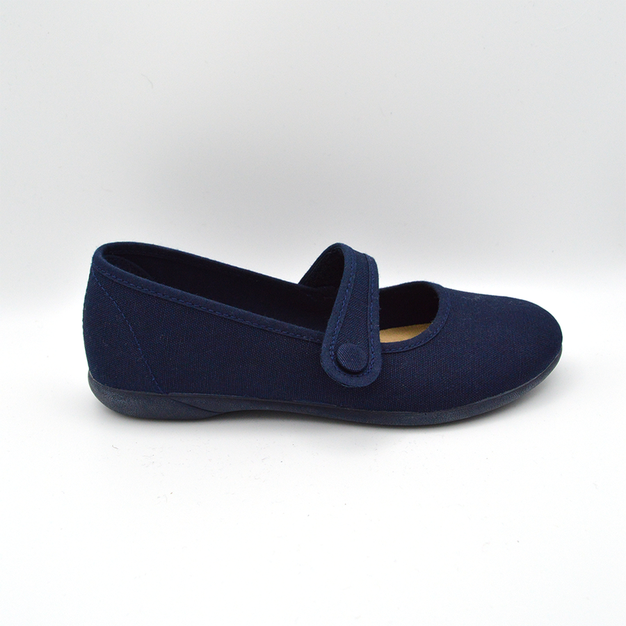 Batilas | Ballerina in tela blu navy
