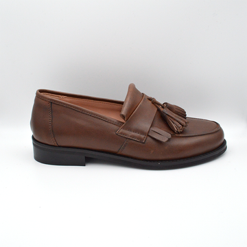 La Pregiata | Mocassino in pelle marrone con nappina