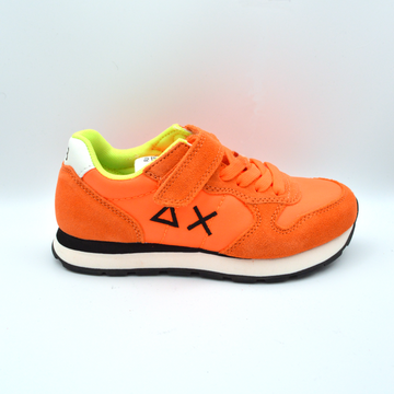 SUN68 | Sneaker arancio fluo lacci e velcro