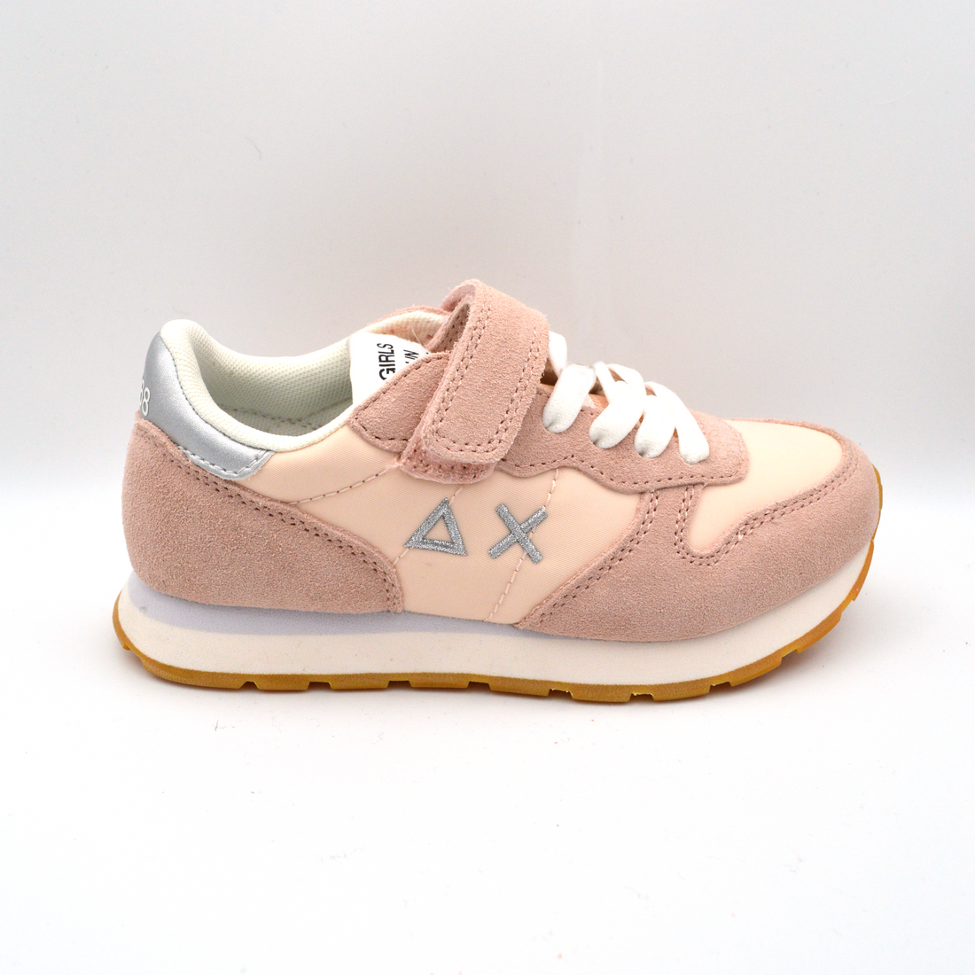 SUN68 | Sneaker rosa antico lacci e velcro
