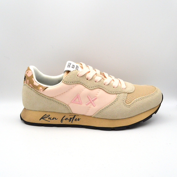 SUN68 | Sneaker beige e rosa con lacci