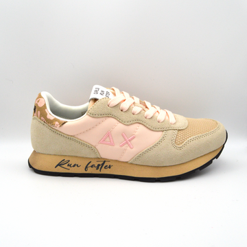 SUN68 | Sneaker beige e rosa con lacci