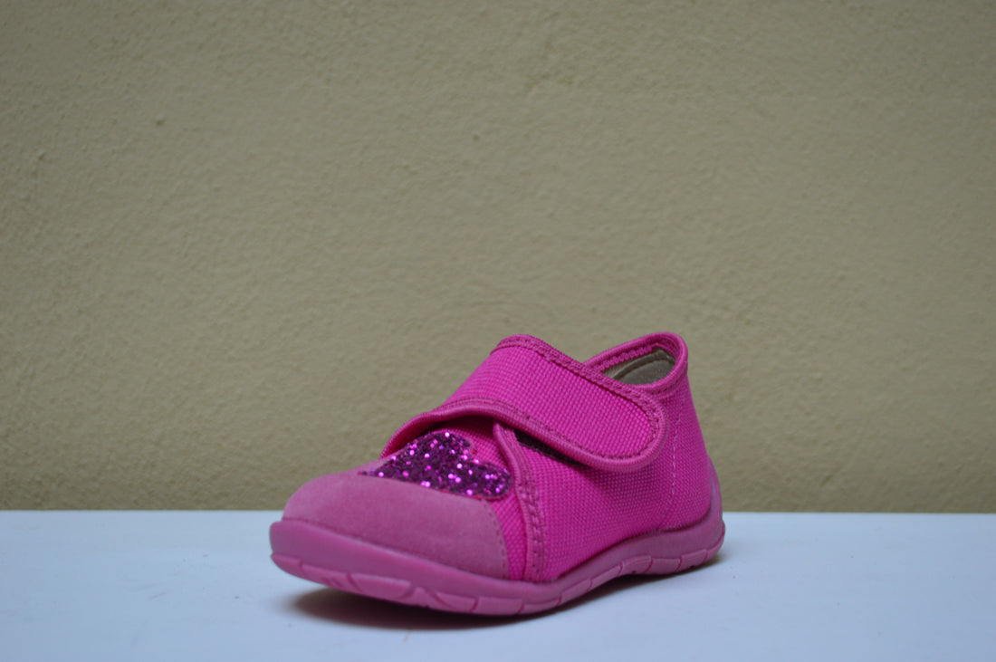 Pantofola Grünland Junior con cuore di glitter