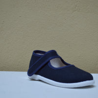 Pantofola Mary Jane Baby – Semplicità e Comfort in Blu Navy
