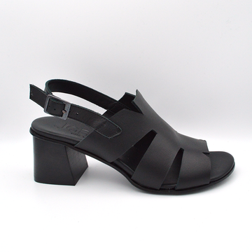 Joann | Sandalo nero con tacco e cinturino