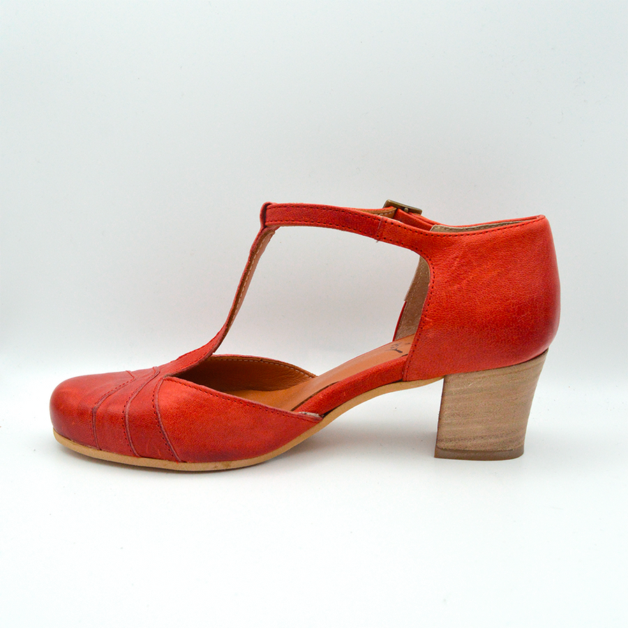 Studio76 | Sandalo con tacco corallo