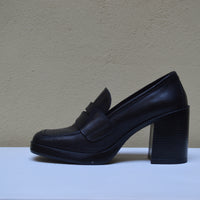 Mocassino con Tacco in Pelle – Eleganza Artigianale Made in Italy