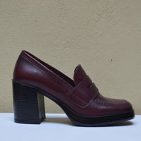 Mocassino con Tacco in Pelle – Eleganza Artigianale Made in Italy